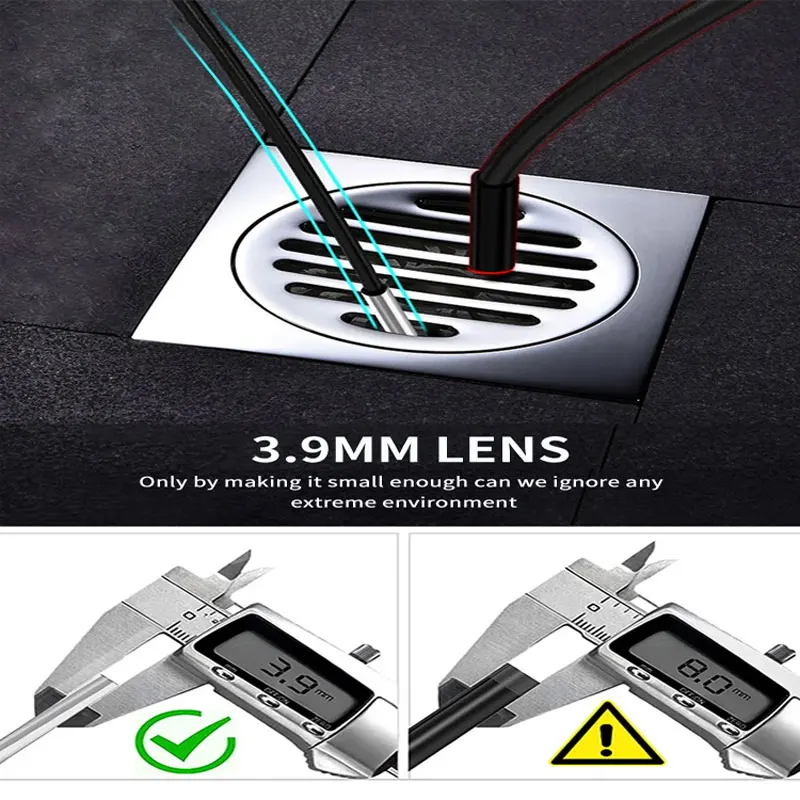 3In1 Endoscope Camera 720P Sewer Industrial Piping Car Inspection Endoscopic 3.9Mm For Usb Android Type C 3