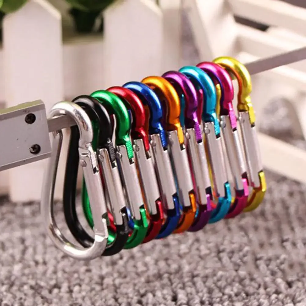 Climbing Carabiner Aluminum Carabiner Key Chain Clip 1-10PCS