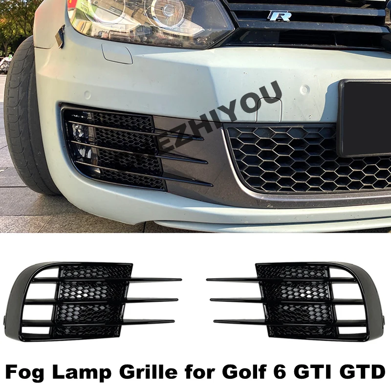 

for Volkswagen VW Golf 6 GTI GTD Front Bumper Fog Lamp Grille Trim Cover Sticker Air Knife Car Exterior Decoration Modification