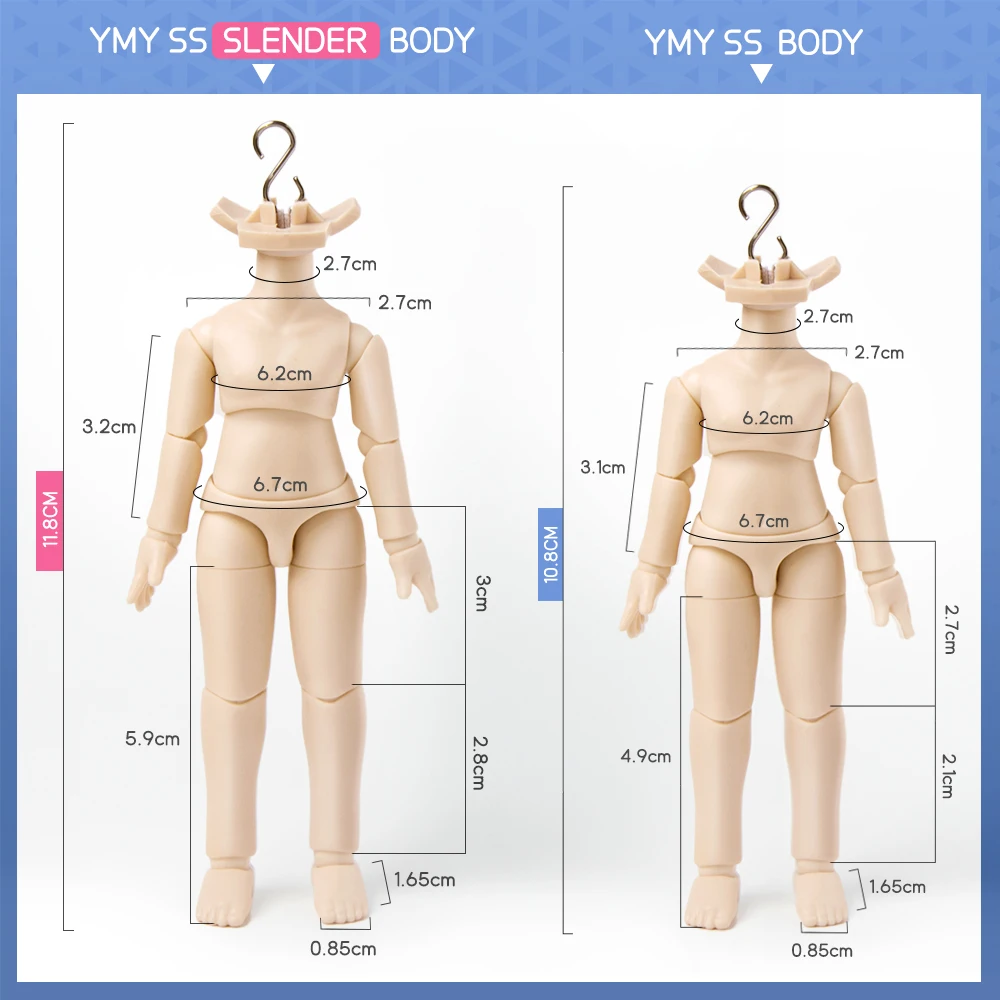 Doll Accessories: YMY S Hook for Movable Joint Anime Figure in White Suntan Skin