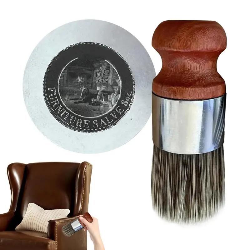 Furniture Salve for Leather Conditioner Kit for Furniture and Brush Paint Salve Leather Care and Brush