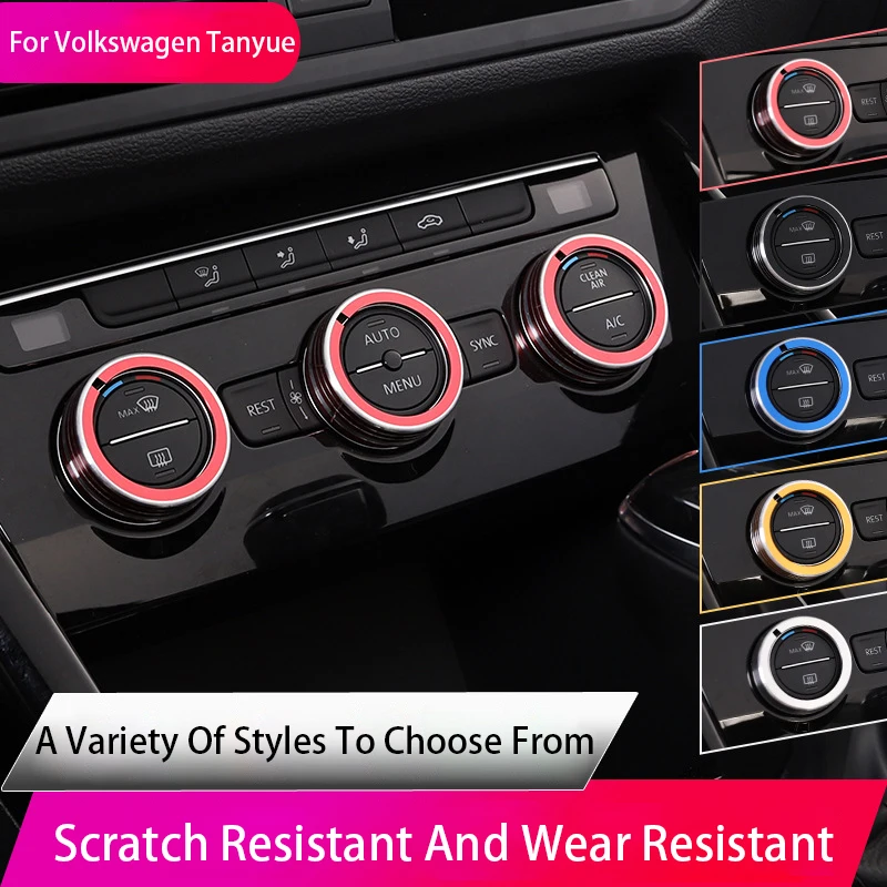 

Для Volkswagen Tayron 3 шт. ручки кондиционера Кнопка кондиционера кольцо для переключателя декоративная крышка 2018-2019 новые аксессуары