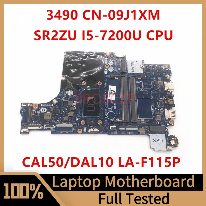 

CN-09J1XM 09J1XM 9J1XM материнская плата для E3490 3490 материнская плата для ноутбука CAL50/DAL10 LA-F115P с процессором SR2ZU I5-7200U 100% работает хорошо