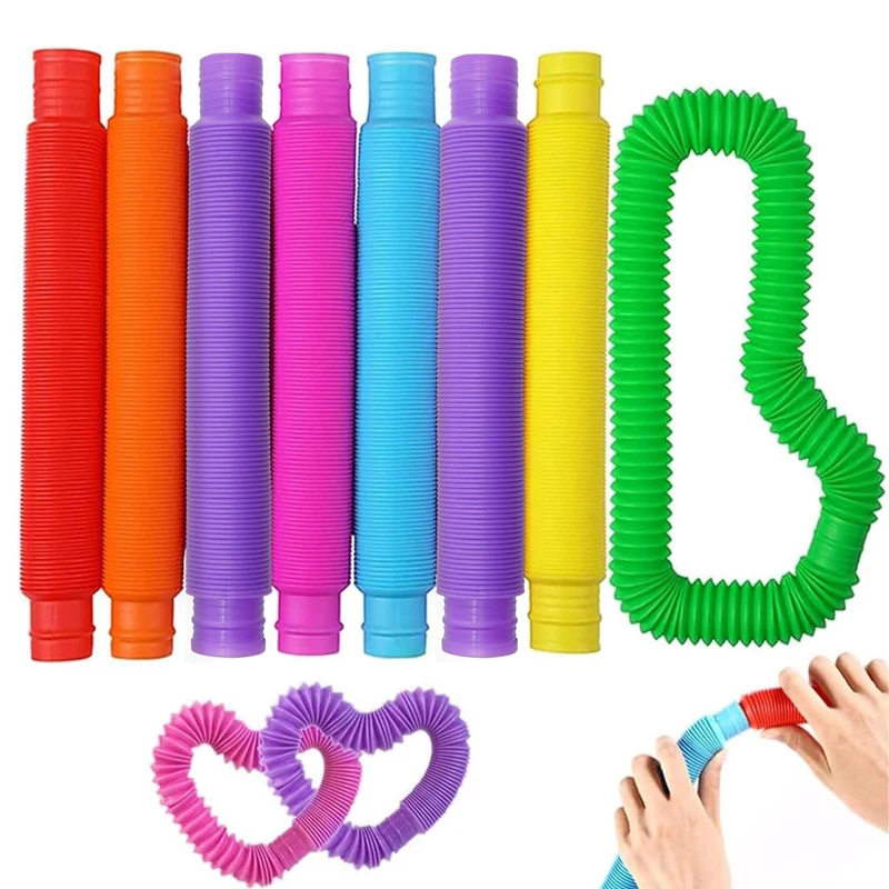 Novelty Pop Tubes Kids Stretch Pipe Fidget Sensory Toys Stress Relief Gifts for Anxiety Antiestres Juguete Ansiedad pop tubes fidget toy