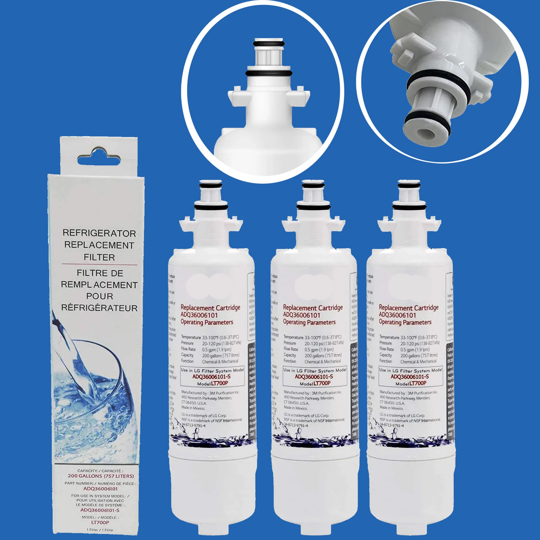LT700P 9690 Refrigerator Water Filter Replacement 46 9690, ADQ36006101 ADQ36006102 469690