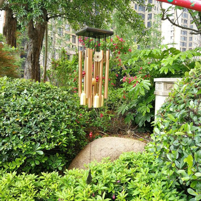 Copper Money Wind Chime Pendant Balcony Outdoor Yard Garden Home Decoration Metal Pipe Wind Chime Large Chimes Bells Tubes wind chimes wind chime