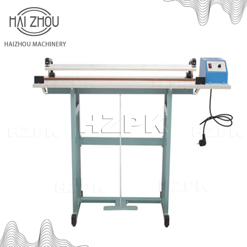 HAIZHOU Impulse Heat Sealer for Plastic Shrink Film Foot Pedal Packing Machine Floor Type 1000mm SF-1000