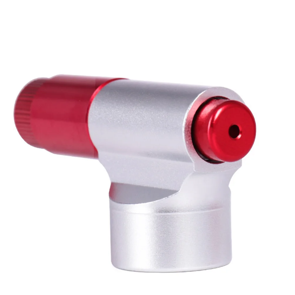 

Mini Dual Head CO2 Tire Pump Mouth Road Bikes Air Inflator Head Motorbike Tyre Pump (Red)