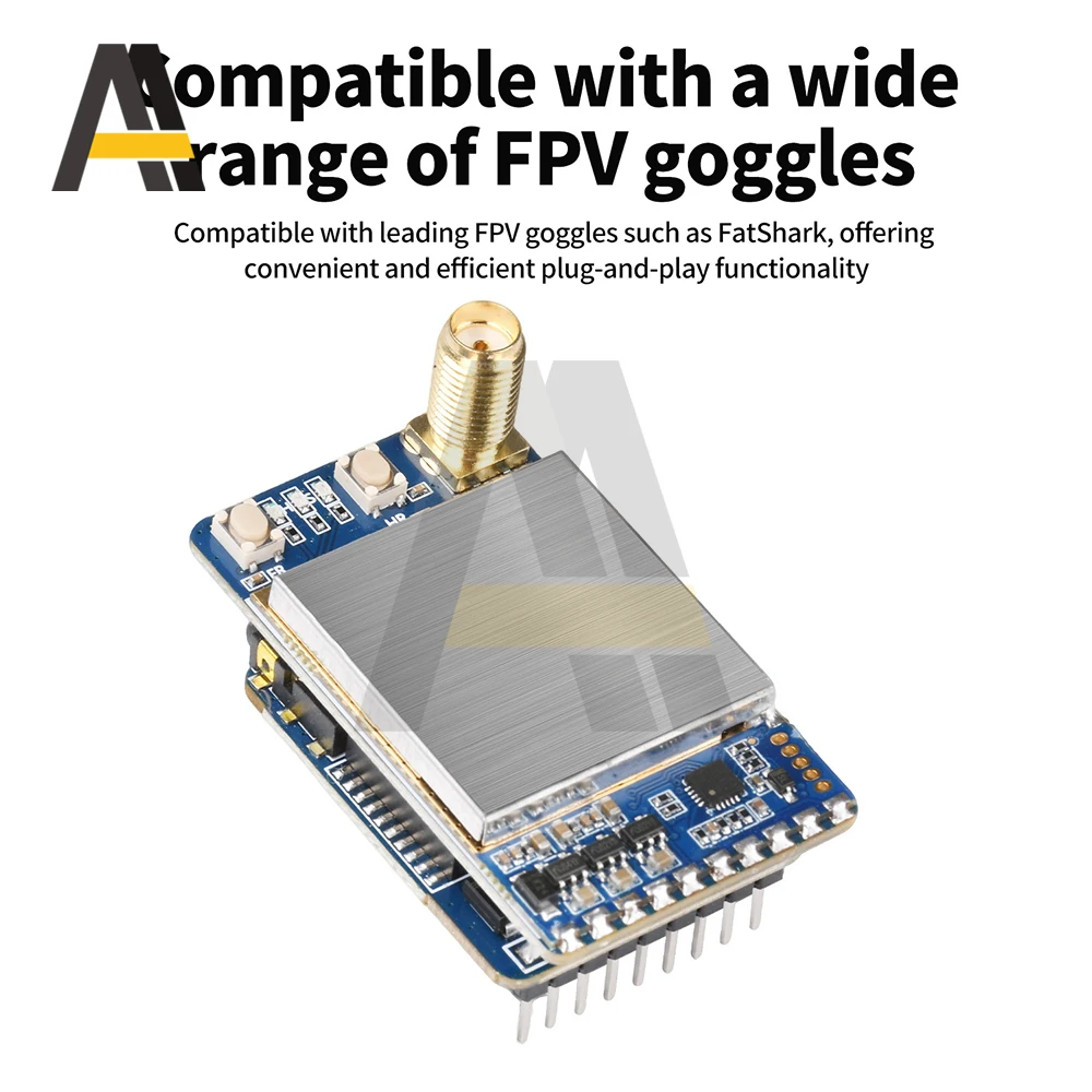 Récepteur FPV 7.2 GHz 64CH VRX-75D pour Lunettes FPV