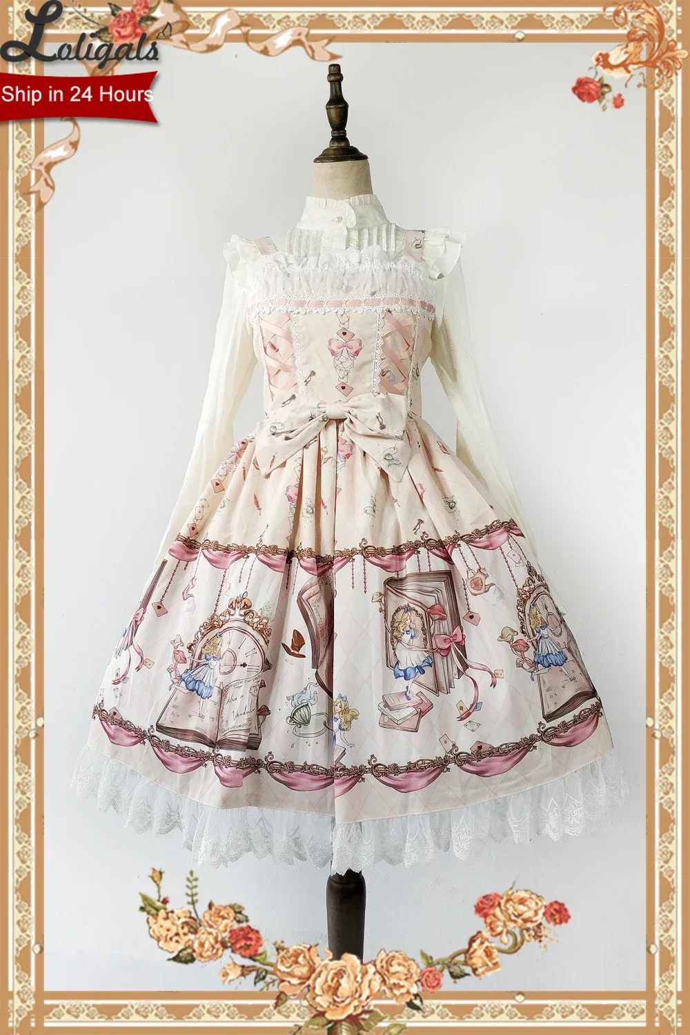 The Book Of Alice's Mysterious Land ~ Sweet Printed Lolita JSK Dress by Infanta