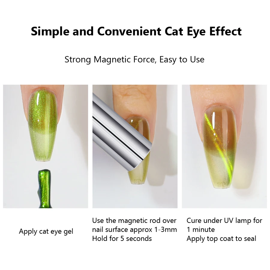 Strong Magnetic Rod for Cat Eye Gel Polish Nail Magnet Tool Double-head Magnet Pen Stick 3D Magnetic Cat Eye Gel Poli 1PC magnetic nail art tools cat eye nail tool magnetic nail tools magnetic nail pen nail care tools