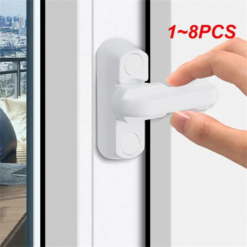 1~8PCS Aluminum Alloy Child Safe Security Window Door Sash Lock Safety Lever Handle Sweep T-lock Security Door Replacement