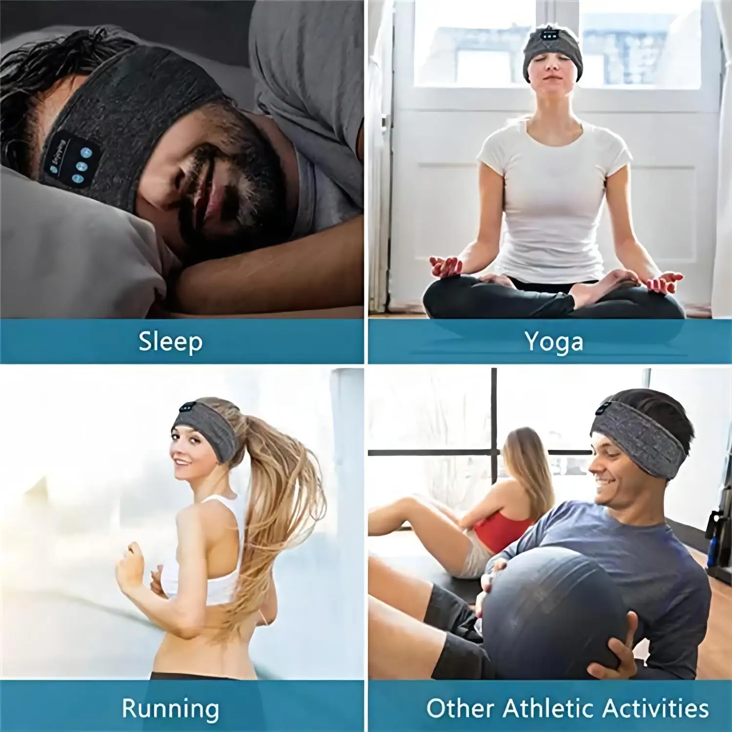 Dormir auriculares bluetooth 5.0 deportes diadema auriculares deportivos  auriculares estéreo con micrófono Adepaton HFP-0106