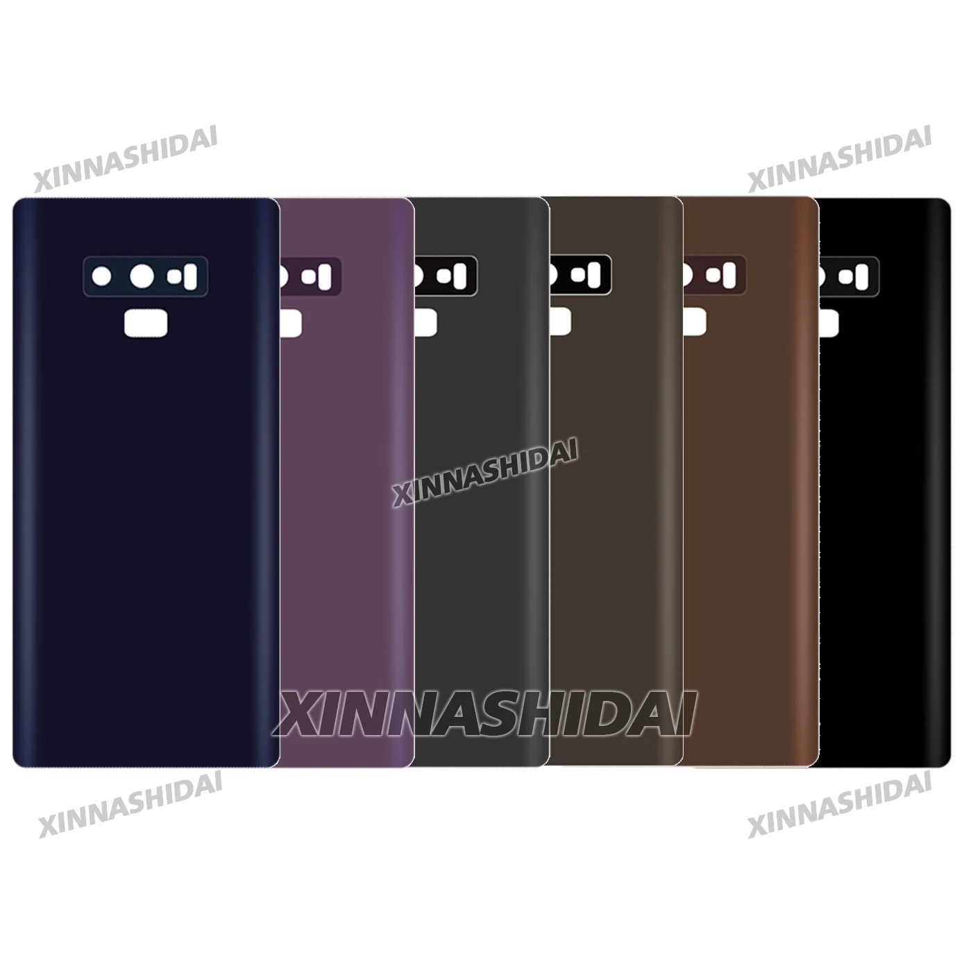 새로운 삼성 갤럭시 노트 9 N960 N9600 N960F 배터리 백 커버 노트9 3D 글래스 패널 노트9 하우징 케이스 카메라 렌즈