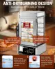 Food Steamer Display - 5 Tier Electric Steamer for Bao Buns Dumpling, Stainless Steel Countertop Commercial Food Steamer Warmer, 4