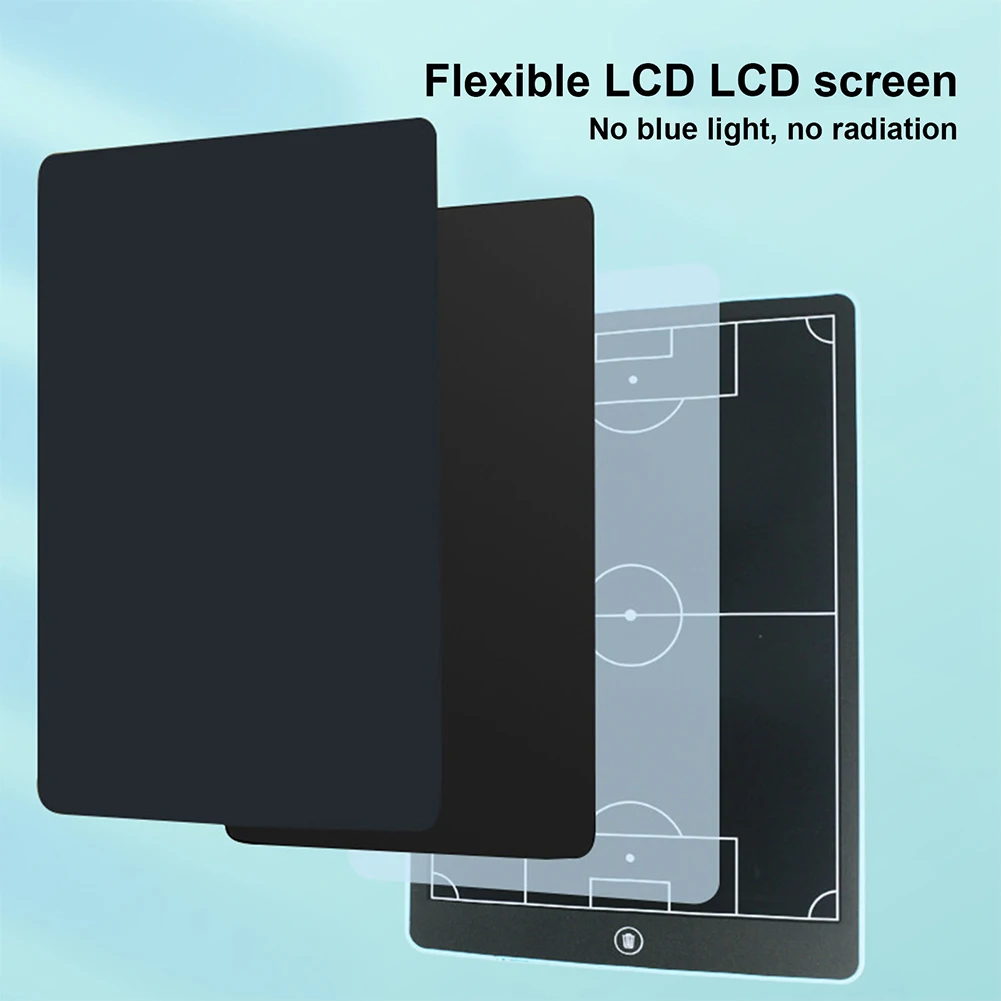 16 Inch LCD Electronic Football Coach Board with Pen Strategy Marker Board for Football Coach Marker Training Writing Tablet