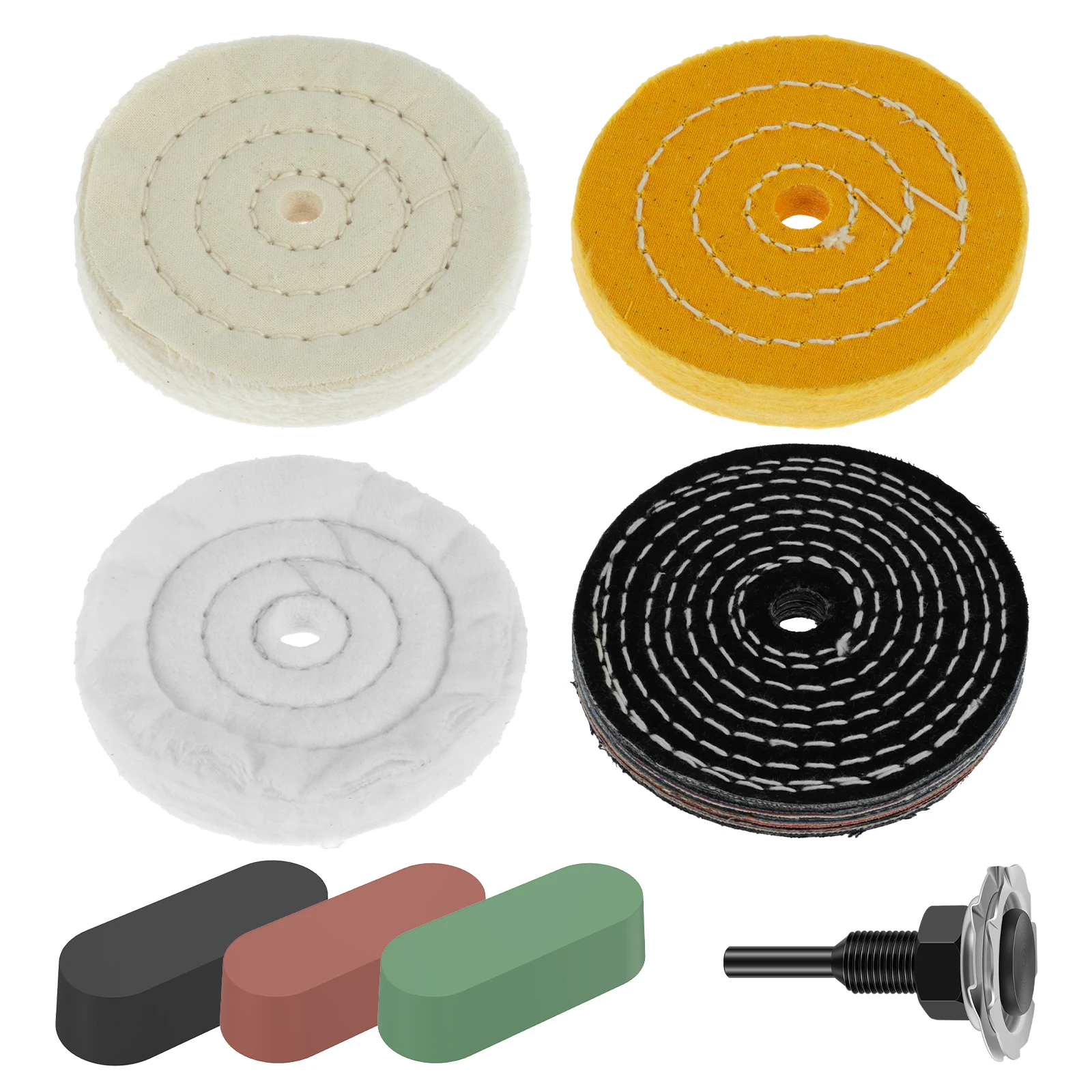 Roue De Polissage Verte Supertool - Pour Perceuse - Divers Diamètres (25 à 100 Mm) - Pour Bois Et Métal