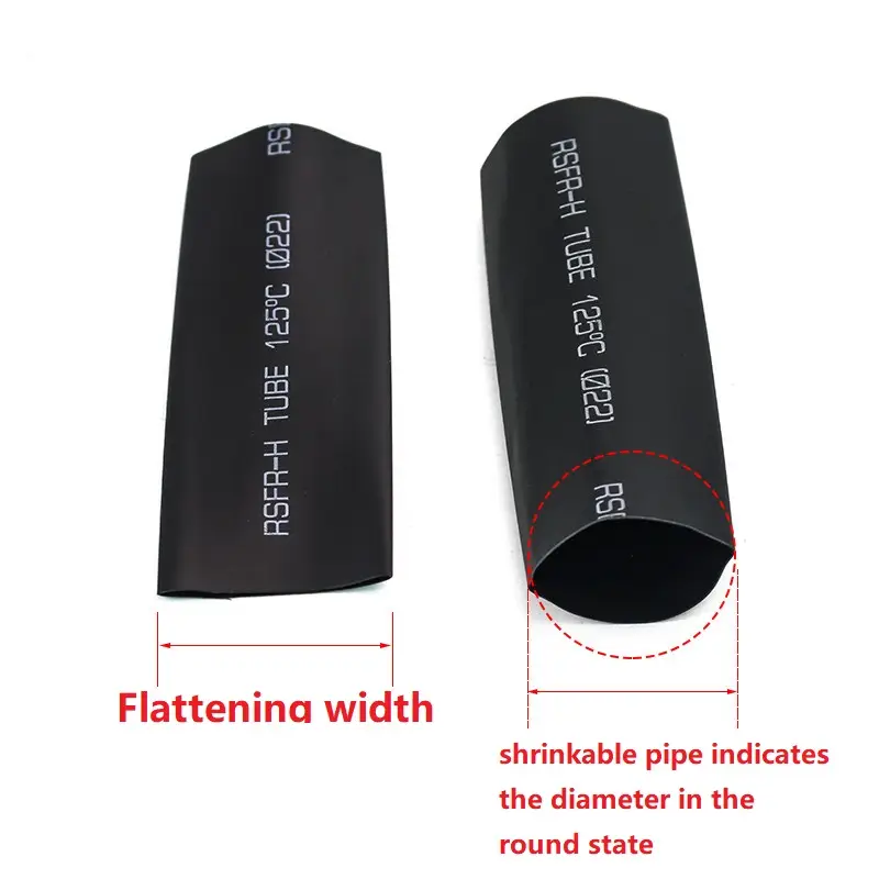 Black Heat Shrink Tubing 1-14mm Diameter Heatshrink Sleeving Wrap for DIY Wire Connector Repair - Assorted Sizes - Image 5