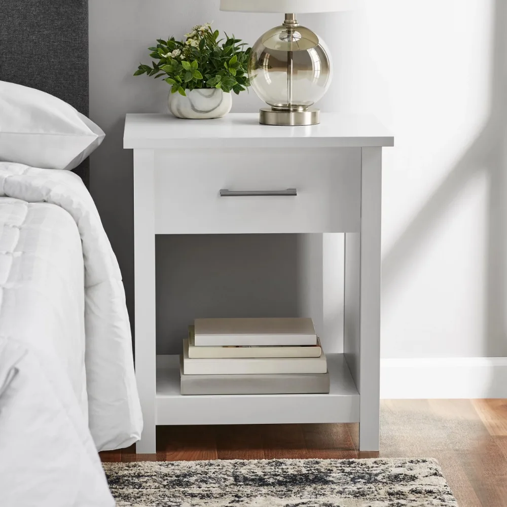 

Hillside Nightstand with Drawer, White Finish