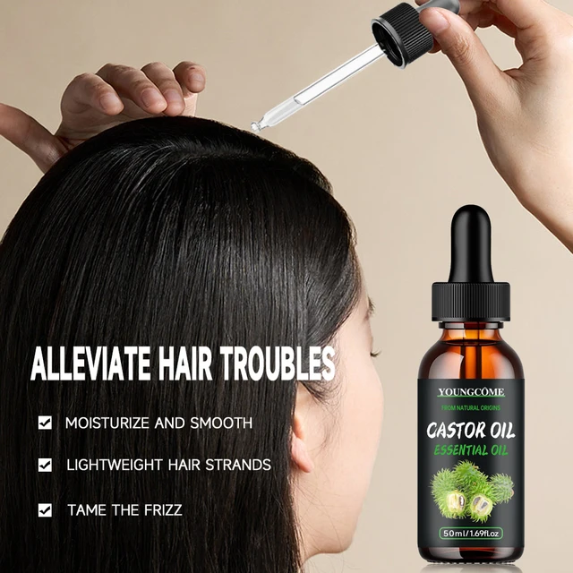 Natural castor oil essential oil,Repairs Damaged Hair Improves Hair Quality Moisturizes Hair Care oil DeepMoisturizing Care 1