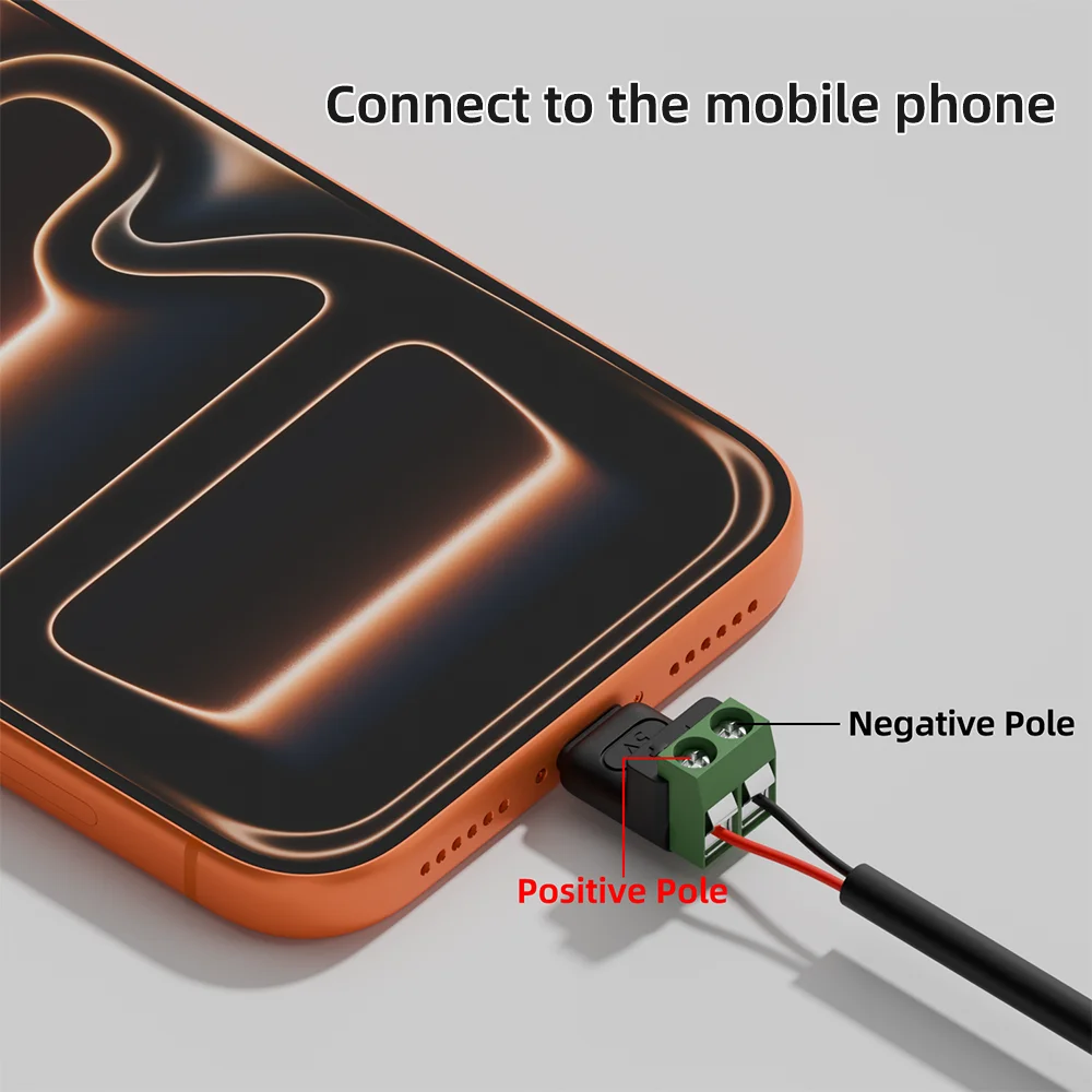 납땜 없는 플러그 USB C/Micro - 2핀 터미널 어댑터 나사형 5V 크림프 터미널 블록 녹색 타입-C - 2핀 충전 커넥터