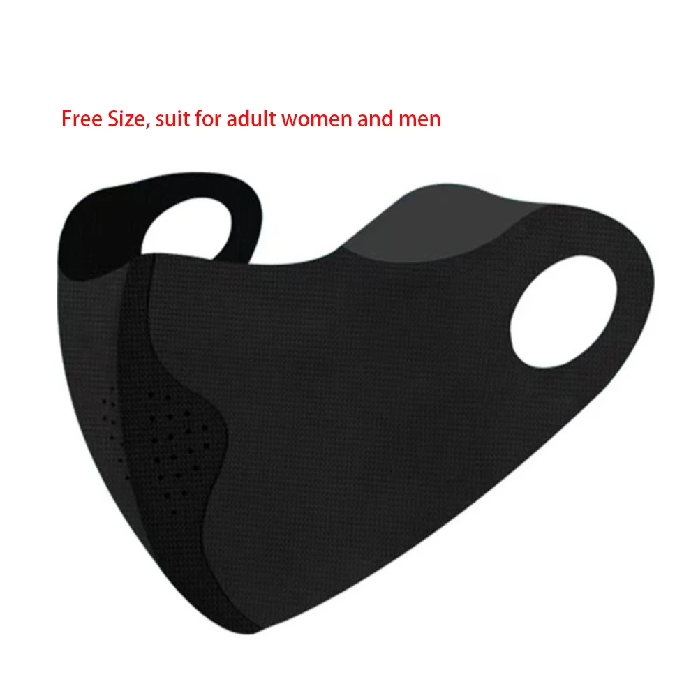 New Breathable Ice Silk Mask Anti-UV Dustproof Sunscreen Mask Washable Face Veil Gift