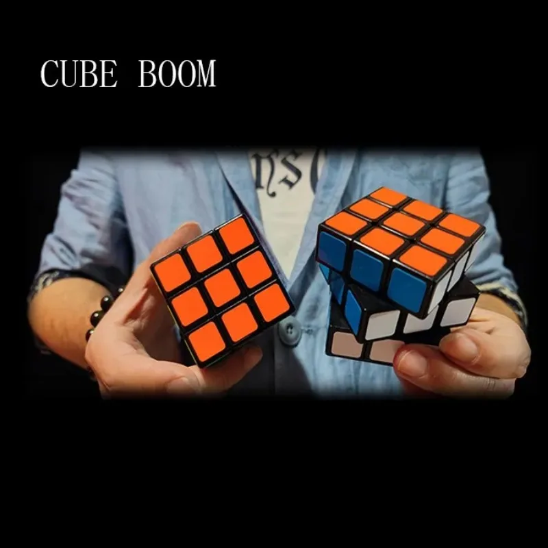 큐빅 붐 매직 큐브 트릭 스테이지/파라론 일루젼 어린이 초보자용 큐브를 사탕으로 변신시키는 파티 마술 쇼 소품 (기믹 포함)