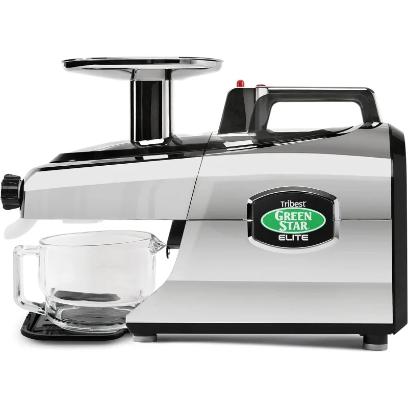 

Tribest Greenstar GSE-5050 Elite Slow Masticating Juicer, Twin Gear Cold Press Juicer & Juice Extractor, Chrome