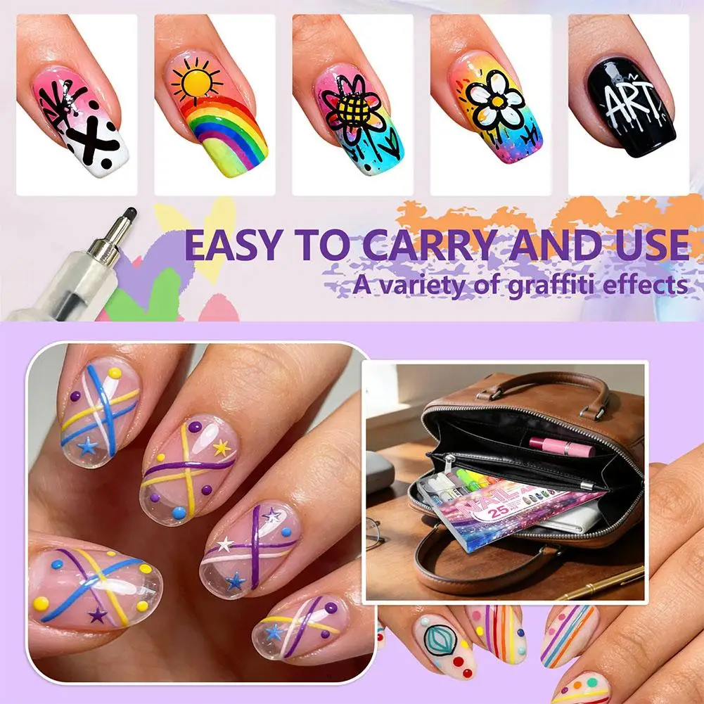 12가지 색상 아크릴 네일 아트 펜 0.5mm 미세 팁 방수 페인트 마커 빠른 건조 DIY 드로잉 디자인 도구용 컬러