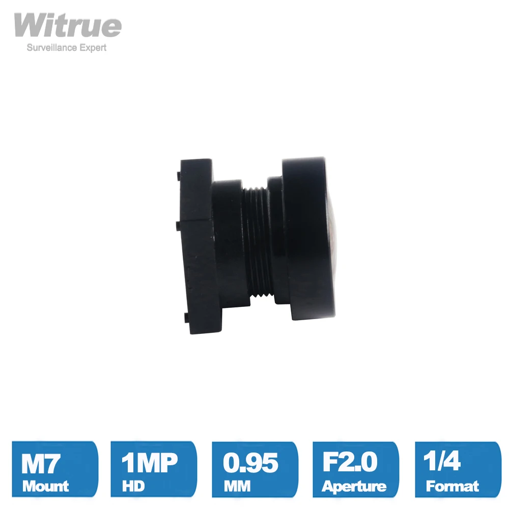 Witrue Mini CCTV Lens M7 X P0.35 Mount 0.95mm Fisheye 160 Degree 1/4" Apeture F2.0 For Car Rearview Camera camera lens