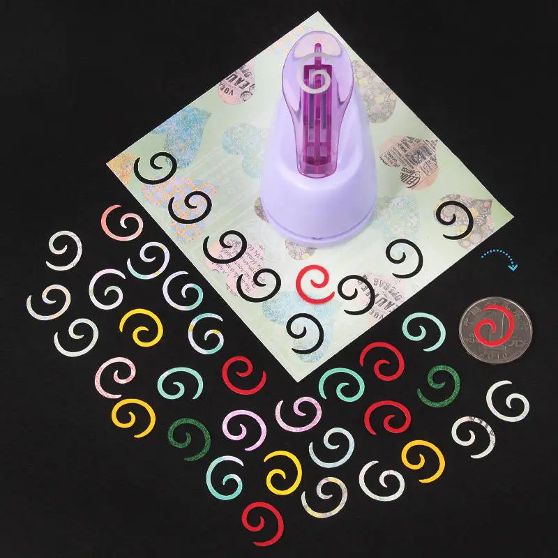 Random Color Punch DIY Embossing Punches Scrapbooking Machine Paper Cutting Hole Punch Rounder Cutter Handmade Crafts Tool