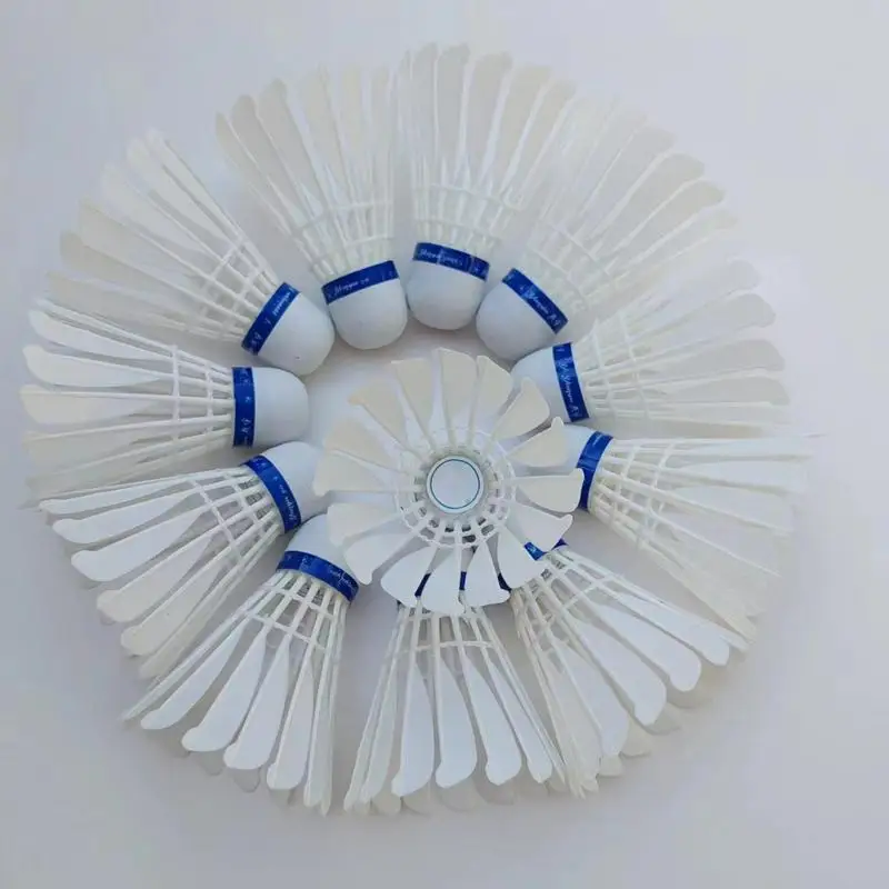 Badminton Shuttlecocks 12pcs High Durability Feather Shuttles Badminton High Stability Shuttlecocks for Beginners