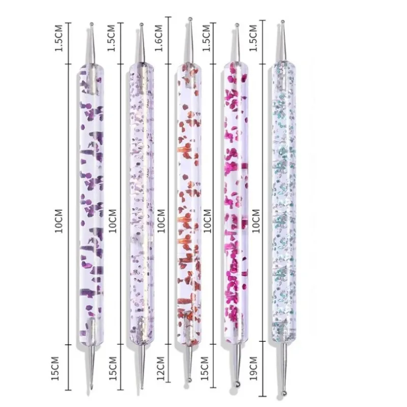 5/20Pcs Nail Art Brush Design Tip Painting Drawing Carving Dotting Pen Professional Nail Brushes Set Nail Art Manicure Tools New 5