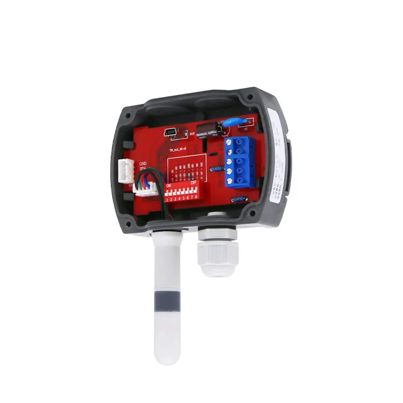 temperatura e sensor de umidade com instalação de pista de exibição
