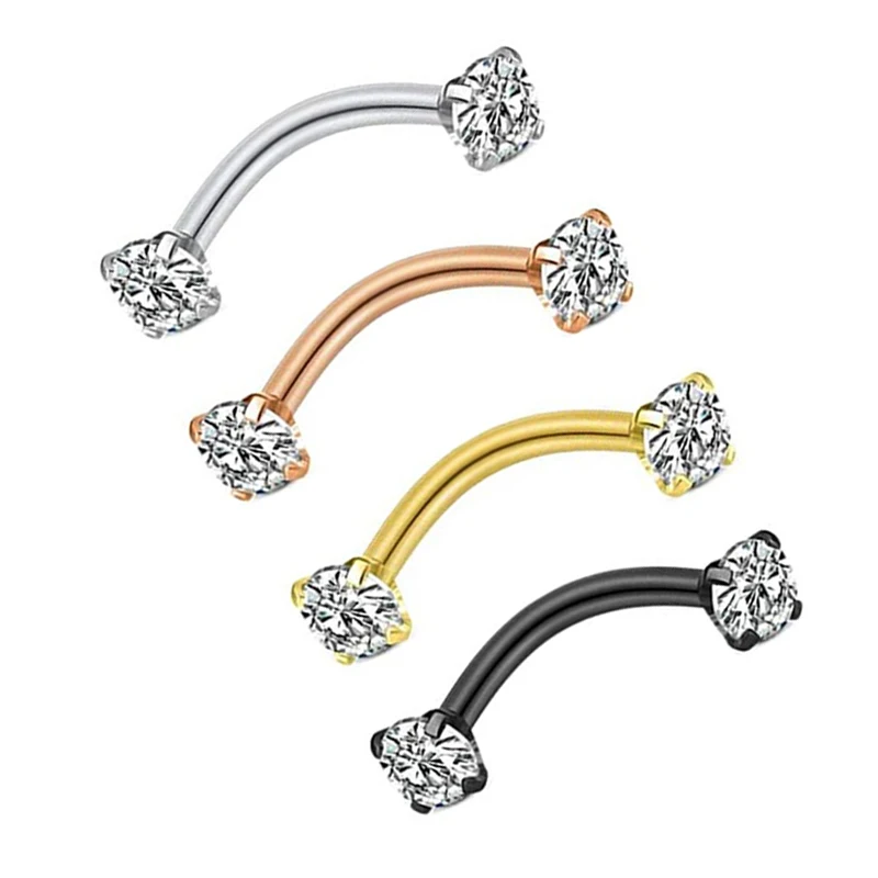 

16g Daith Cartilage Earrings Tragus Helix Body Piercing Jewelry Rook Curved Barbell Eyebrow Rings Belly Ring wholesales