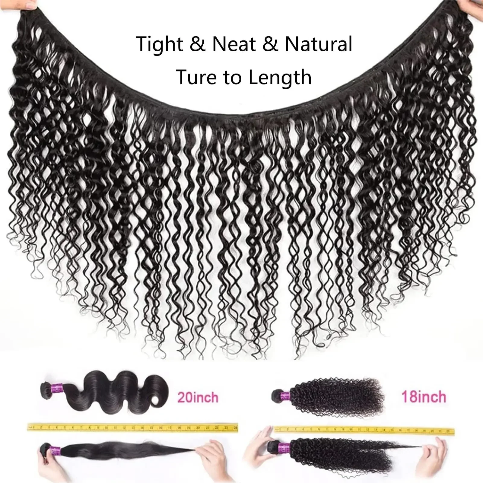 Malaysia Deep Wave Bundles Human Hair Weaving 10-30 Inch Hair Extensions Wet And Wavy 1/3/4 Pcs Deep Curly Virgin Bundles