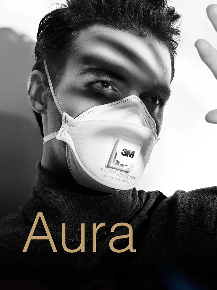 Masque 3M Aura 9334CV FFP2 Lot de 1 ou 3 - Protection Anti-Poussière