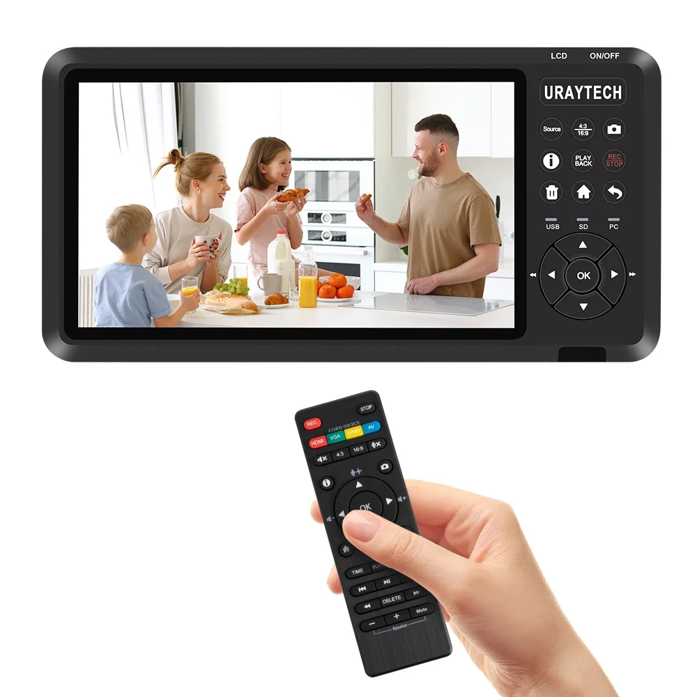 2026 URay Tech 4K30 HDMI VGA CVBS YPbPr 비디오 레코더 박스 카메라 내시경 게임 비디오 녹화용 4K 디지털 비디오 레코더