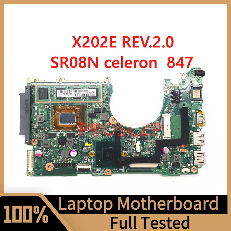 

X202E REV.2.0 Mainboard For ASUS Laptop Motherboard With SR0N8 celeron 847 CPU SJTNV 100% Full Tested Working Well