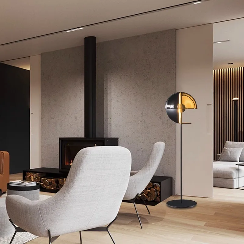 

AiPaiTe modern minimalist study floor lamp, LED rotatable black/white living room bedroom floor lamp.