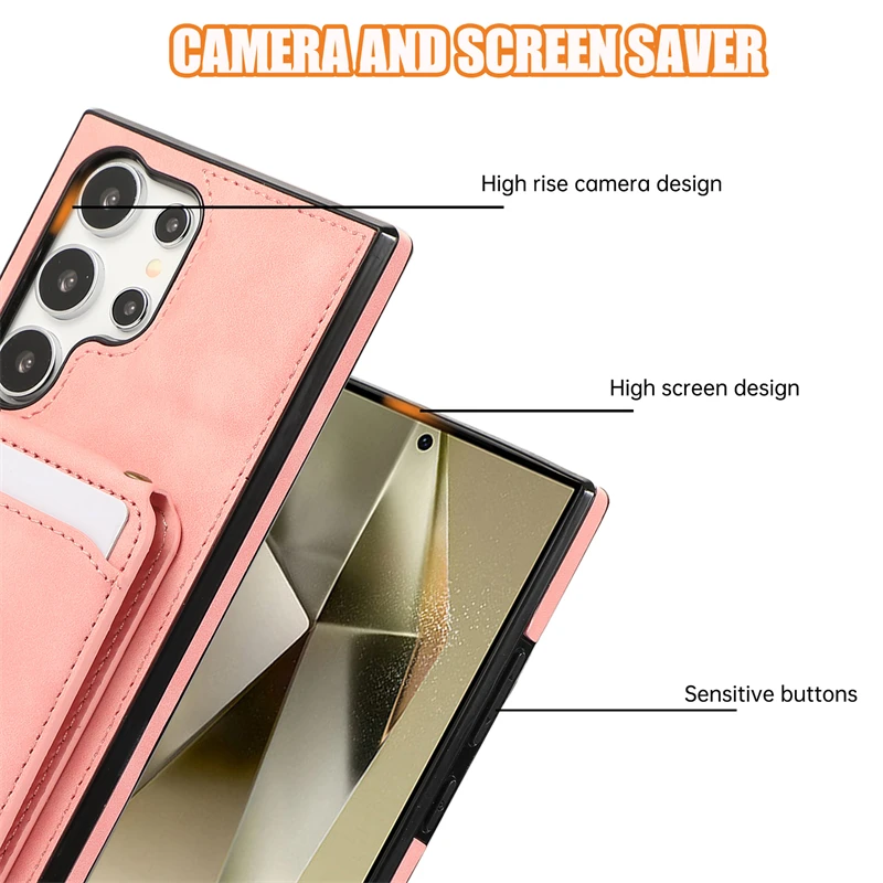 Leather Card Slot Wallet Holder Crossbody Phone Case