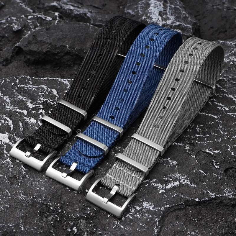 Cinturino Per Swatch X Blancpain Fifty Fathoms Five Oceans Series Watch Band Uomo Donna Bracciale Da Polso In Tela Di Nylon Intrecciato 22Mm