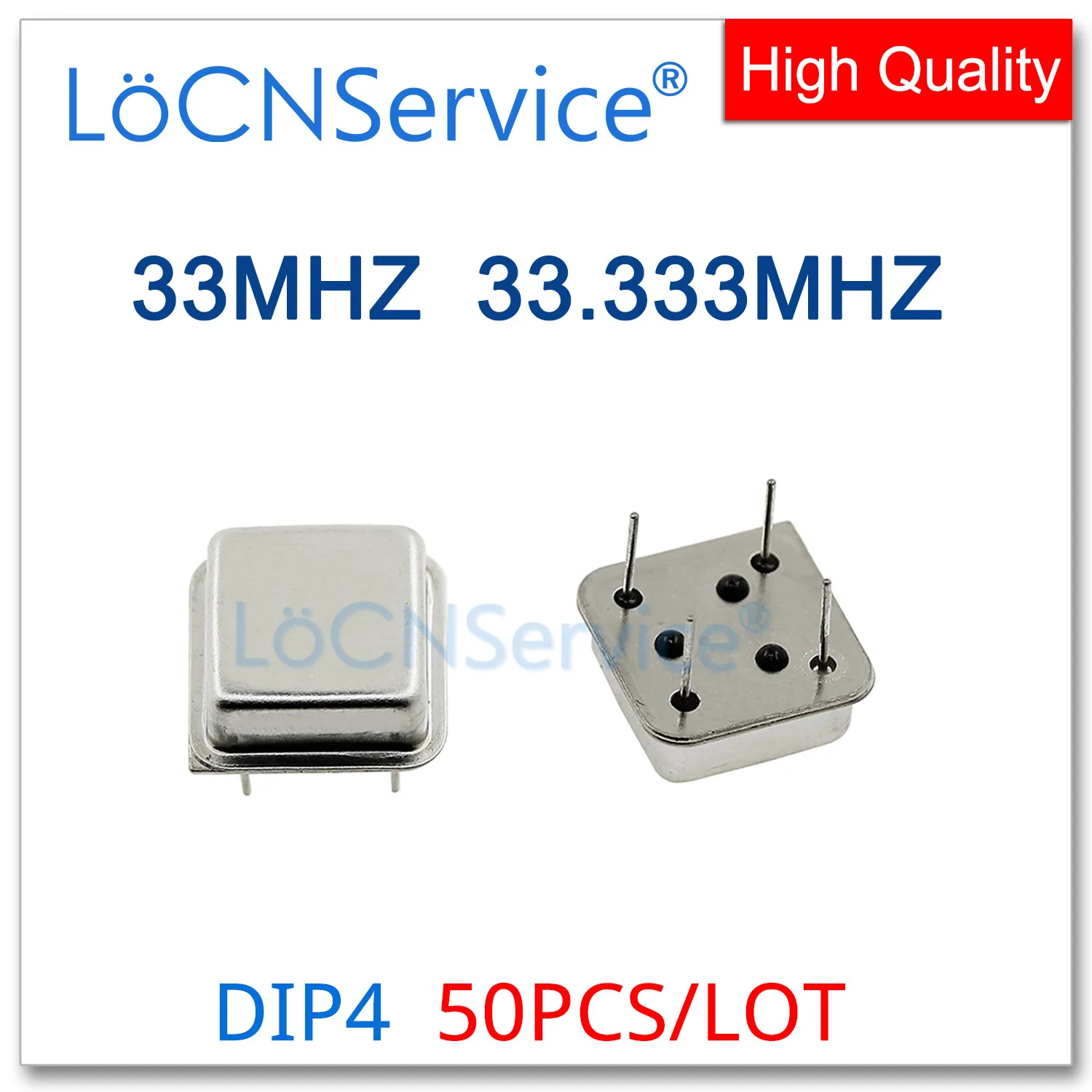 

50PCS 33MHZ 33.333MHZ active crystal oscillator clock square half size DIP-4 OSC 33M 33.333M 33.000MHZ 33.0MHZ Resonator DIP