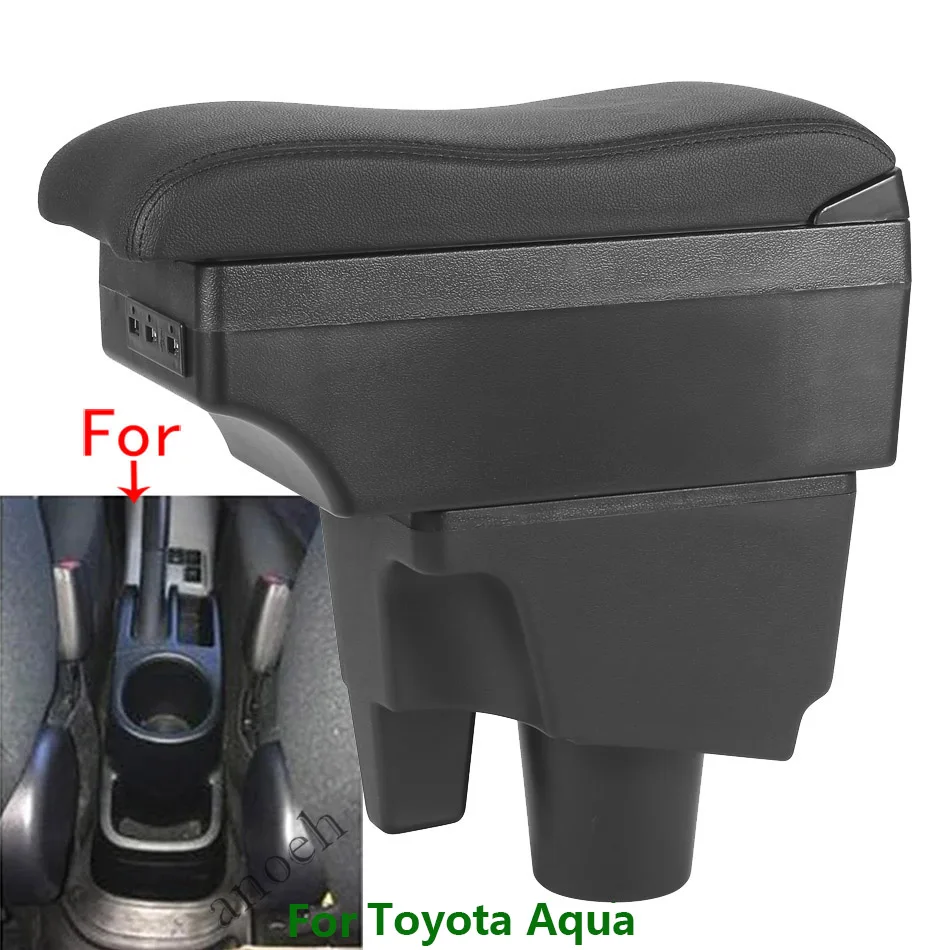 Per Toyota Aqua Bracciolo Per Toyota Prius C Aqua Car Bracciolo Box Superficie Curva Accessori Per Auto Scatola Di Immagazzinaggio Automatica In Pelle