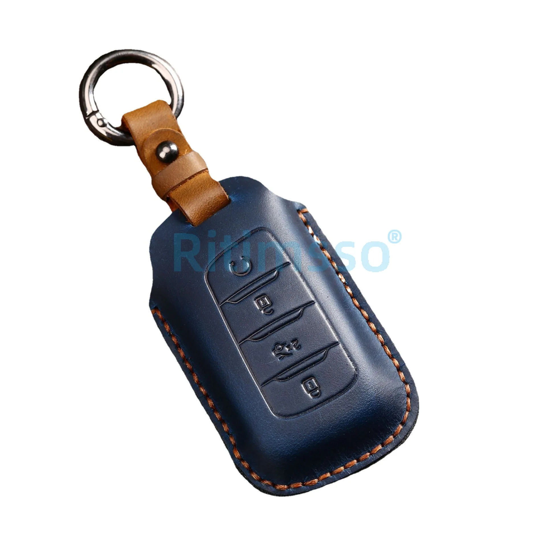 Leather Car Key Case Cover for Changan CS85 CS35 Plus CS25 CS95 CS85 Coupe  Key Cover Fob Shell Protecor with keychain