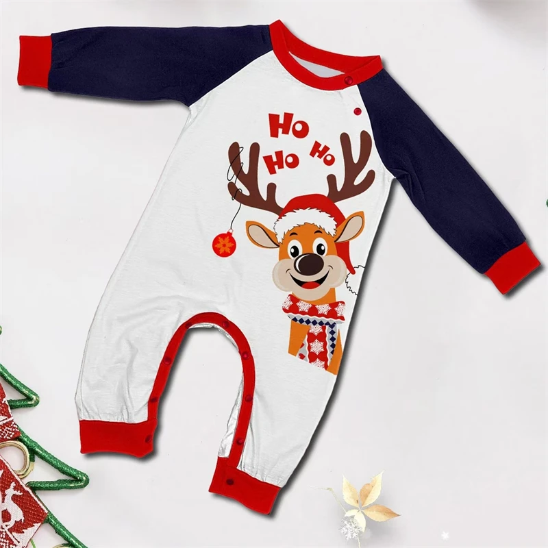 thumbnail image 5 of 2024 Lindos conjuntos familiares a juego para Navidad Look ciervo Padre Madre Niños Pijamas Conjuntos Papá Mamá y yo Ropa de pijama de Navidad, 5 of 5