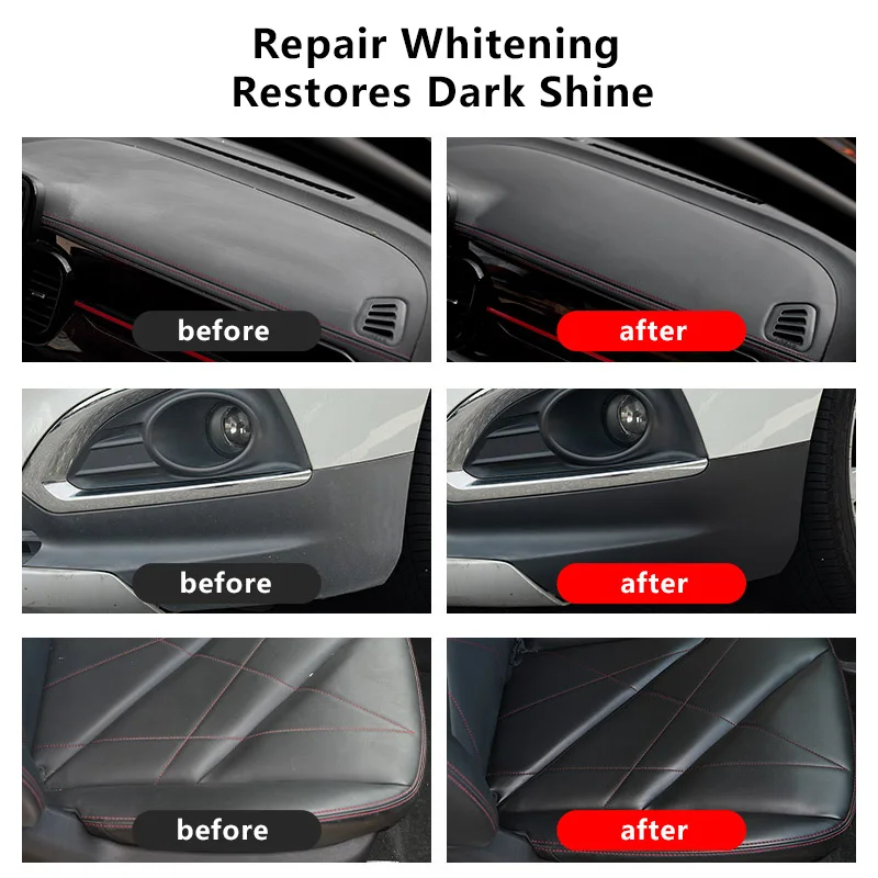Car Cleaning Agent Auto Plastic Restorer Interior Panel Renewal Wax Coating Agent Car Wax Polish Cleaning Cream Sofa Bag Care