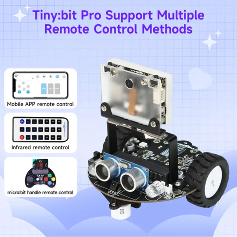 Yahboom Tiny:Bit Pro Ai Visual Robot Car Con Modulo Di Visione K210 Per Kit Di Espansione Scheda Microbit V2