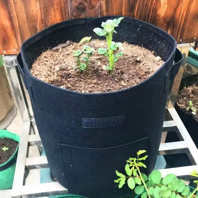 2Pcs Bags Garden Pots Planters Vegetable Planting Bags Grow Bag Farm Home Garden Tool Potato Cultivation Planting Woven Fabric
