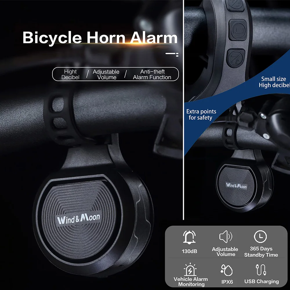 Bicycle Bell Waterproof Horn Portable USB Charging Safety Electric Mountain Bike Alarm Loud Bicycle Accessories bicycle bell mountain bike bell bicycle horn bicycle alarm bicycle accessories